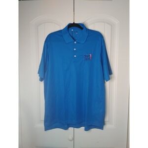 Men Adidas Golf Climalite Blue Short Sleeve Polo Shirt Embroidered Chips Ahoy! L